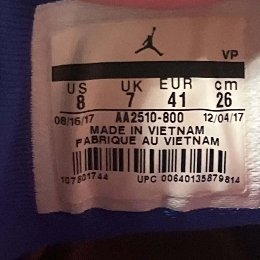 Jordan Why Not Zer0.1 Cotton Shot 2018 Size 8 AA2510-800